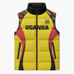 Custom Uganda Cricket Sleeveless Puffer Jacket Go Cricket Cranes