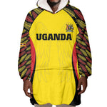 Custom Uganda Cricket Wearable Blanket Hoodie Come On Cricket Cranes - African Pride