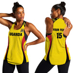 Custom Uganda Cricket Women Racerback Tank Come On Cricket Cranes - African Pride