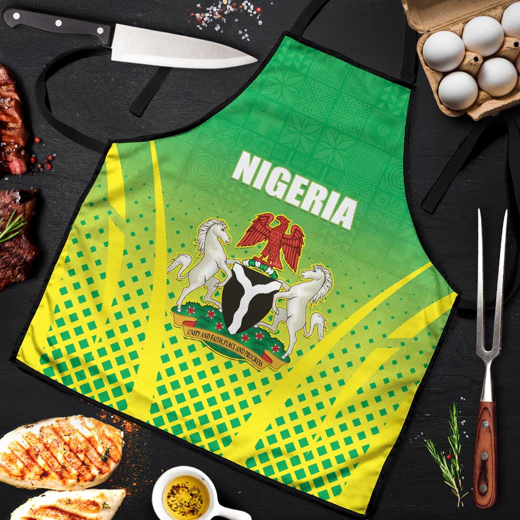 Nigeria Cricket Apron Come On Yellow Greens