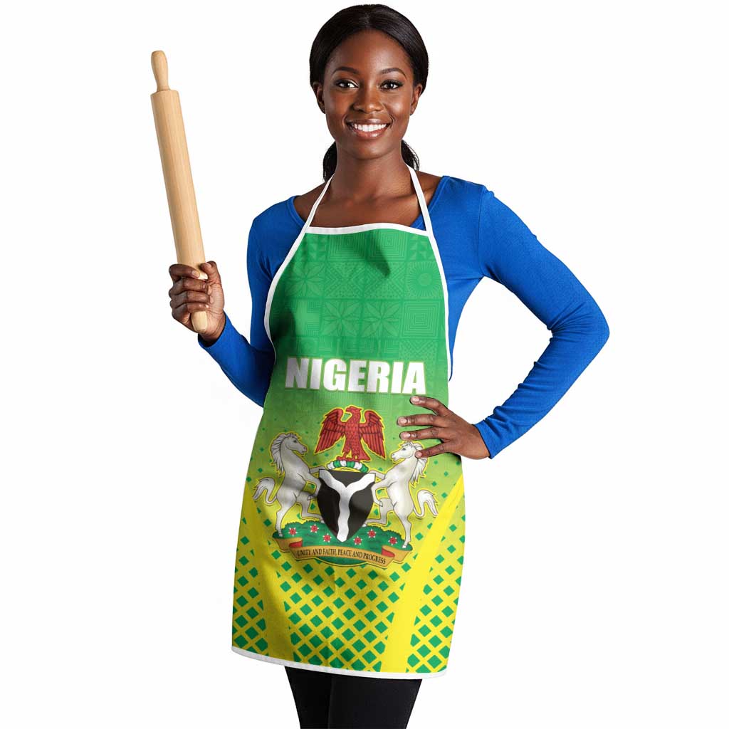 Nigeria Cricket Apron Come On Yellow Greens
