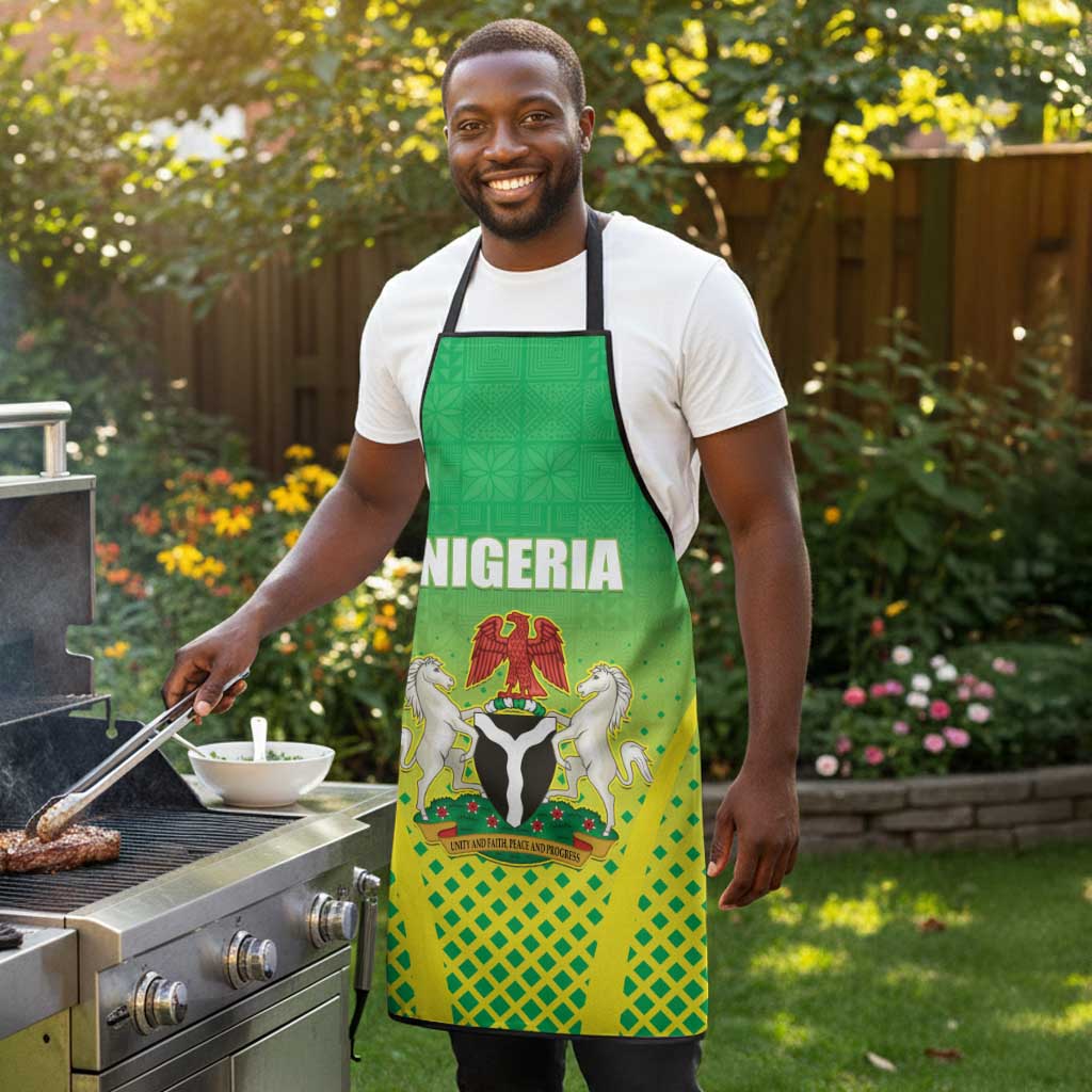 Nigeria Cricket Apron Come On Yellow Greens