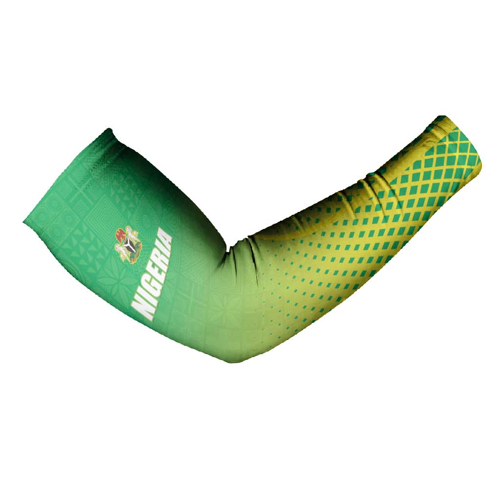 Custom Nigeria Cricket Arm Sleeves Come On Yellow Greens