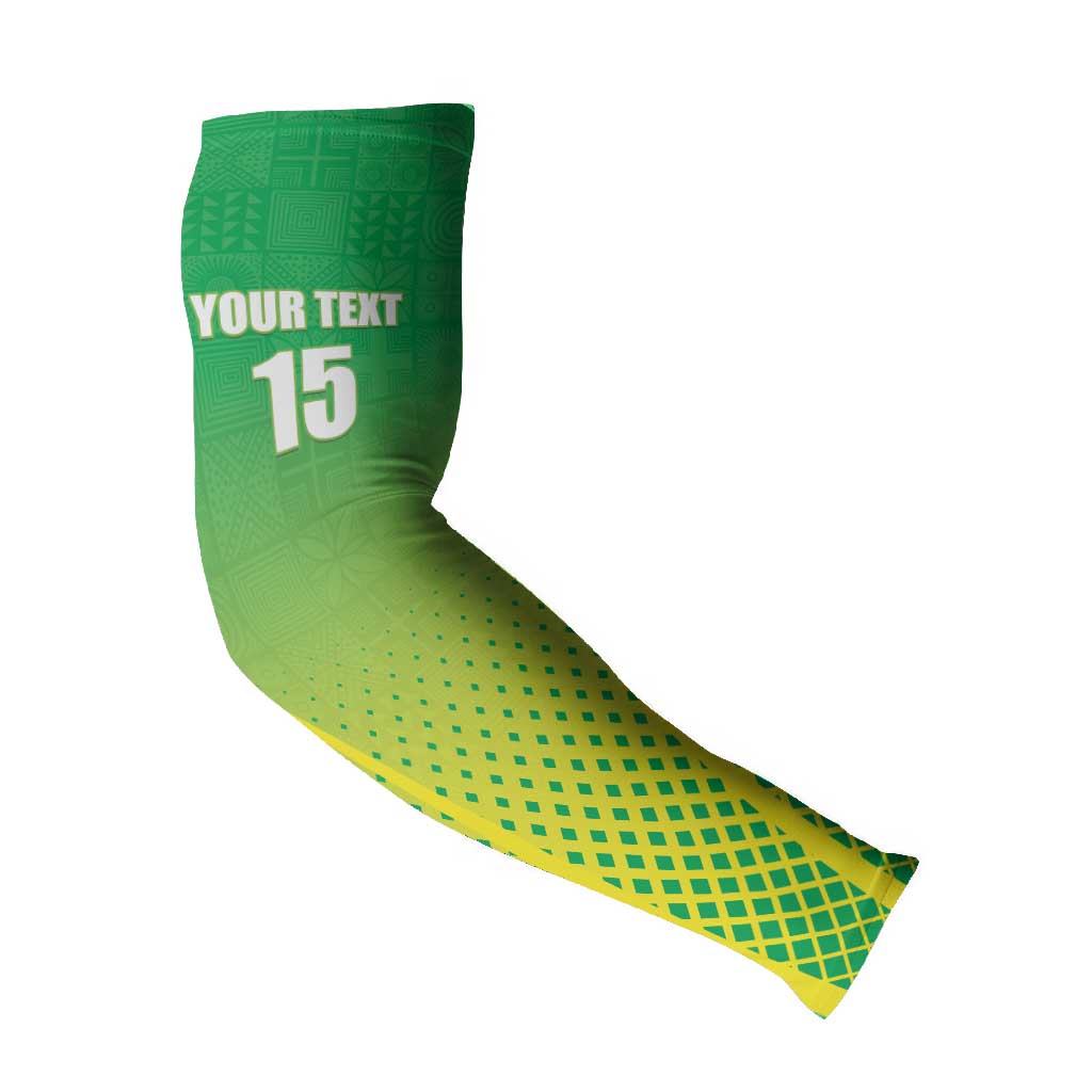 Custom Nigeria Cricket Arm Sleeves Come On Yellow Greens