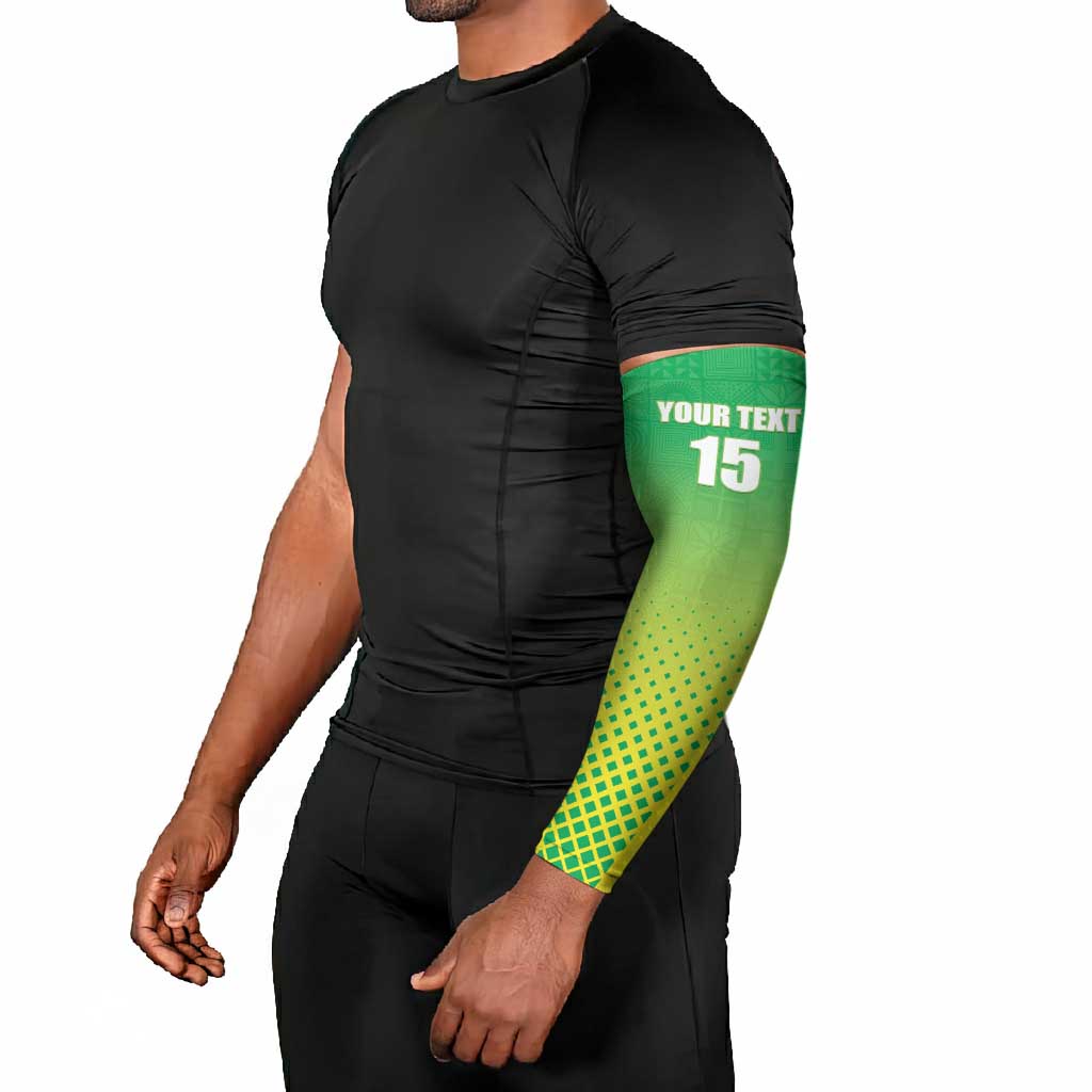 Custom Nigeria Cricket Arm Sleeves Come On Yellow Greens