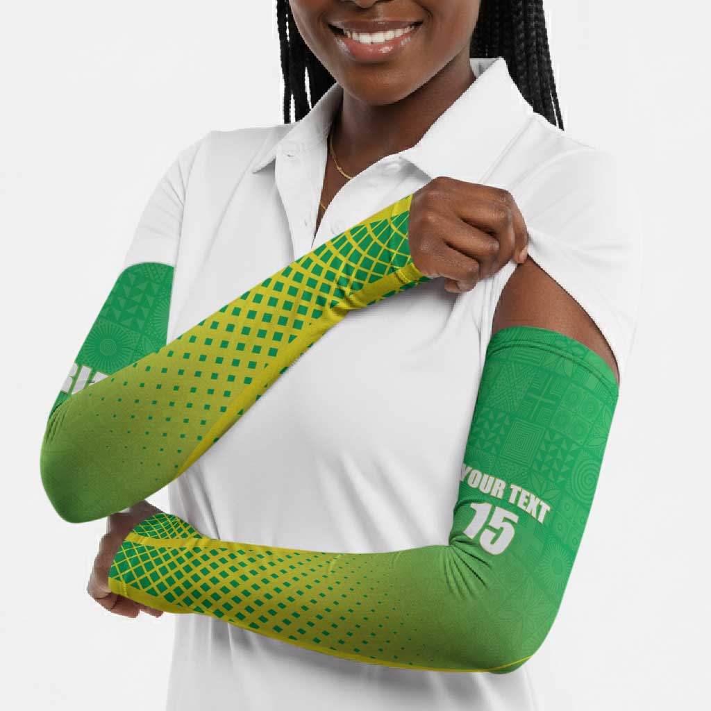 Custom Nigeria Cricket Arm Sleeves Come On Yellow Greens