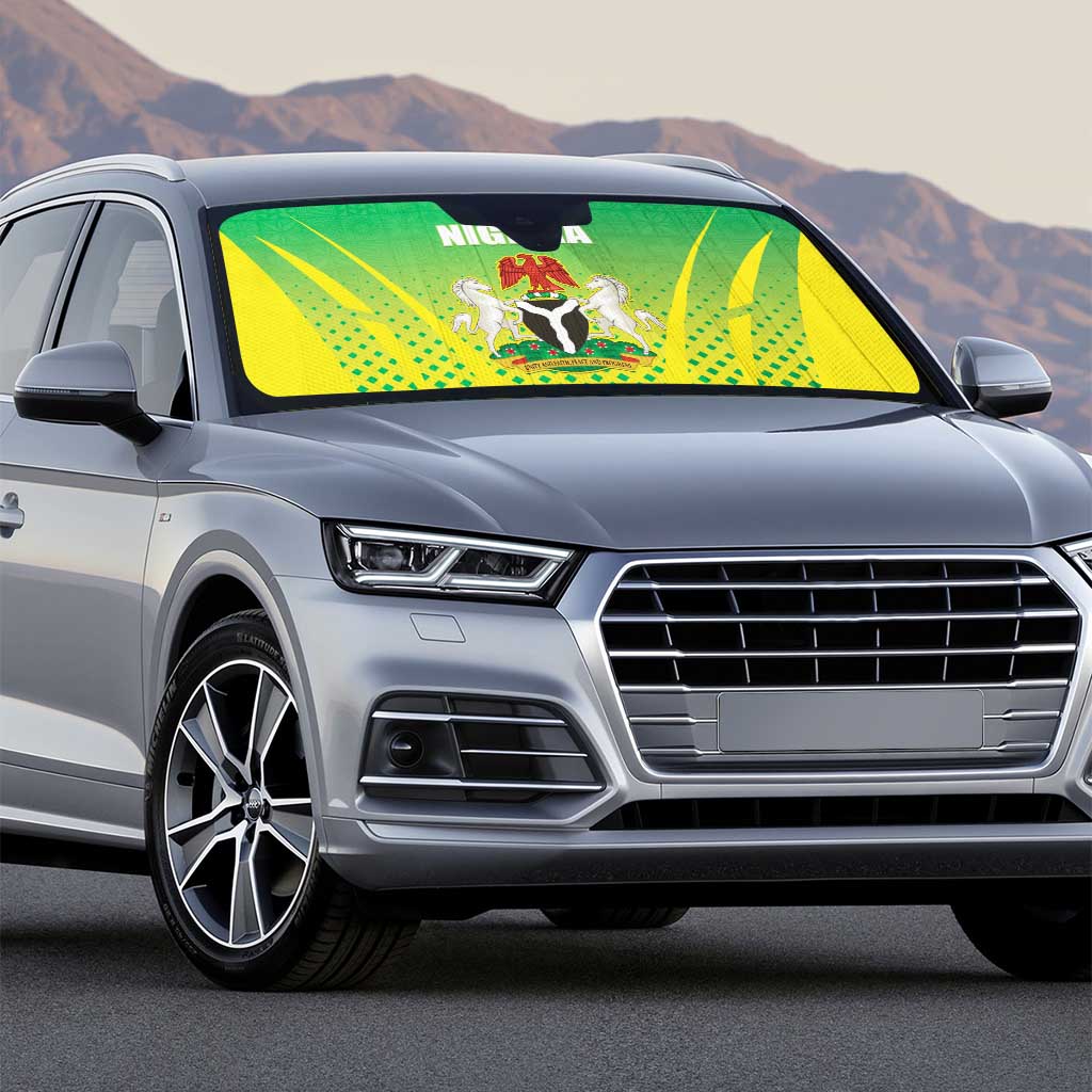 Nigeria Cricket Auto Sun Shade Come On Yellow Greens