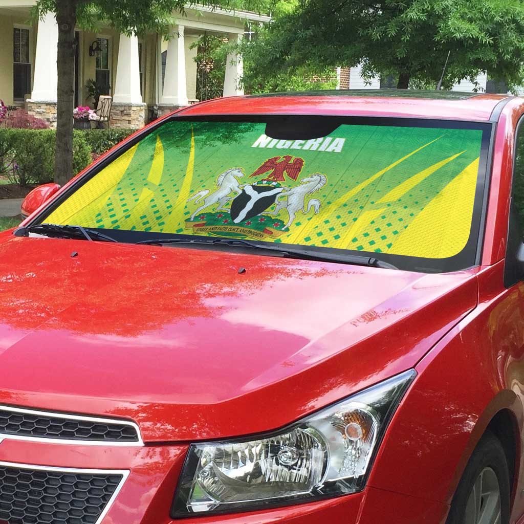 Nigeria Cricket Auto Sun Shade Come On Yellow Greens
