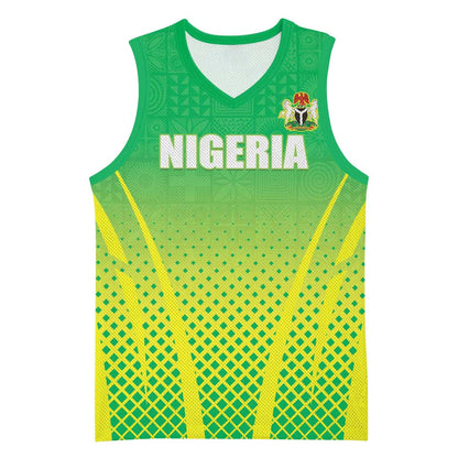 Custom Nigeria Cricket Basketball Jersey Go Yellow Greens LT15