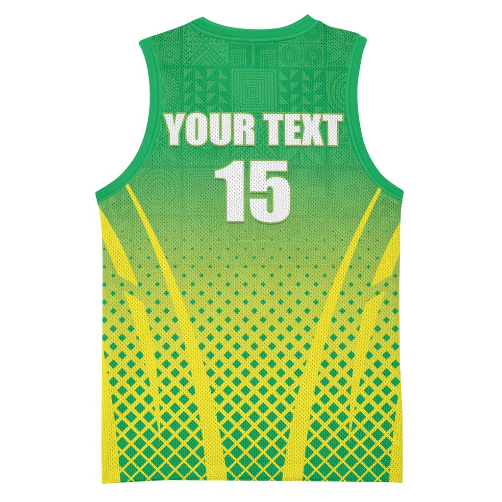 Custom Nigeria Cricket Basketball Jersey Go Yellow Greens LT15