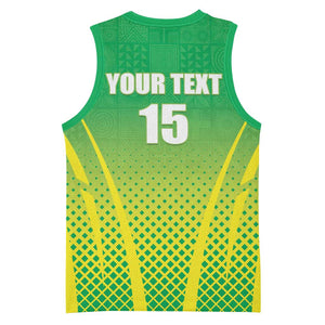 Custom Nigeria Cricket Basketball Jersey Go Yellow Greens LT15
