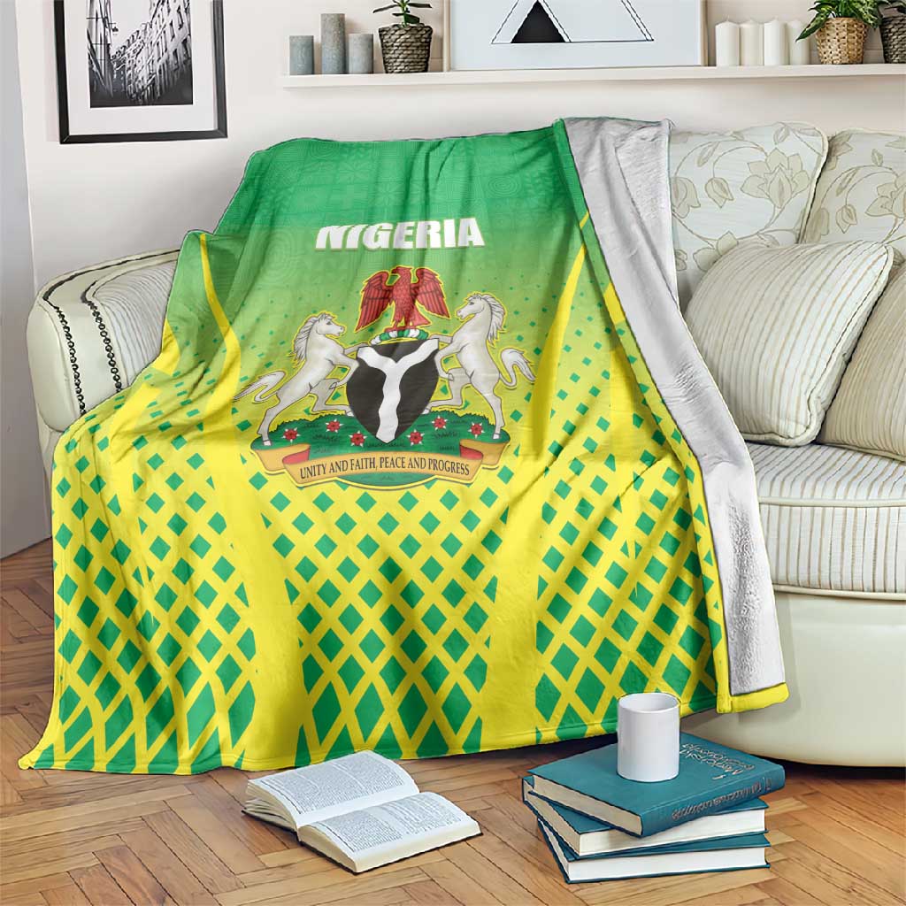 Nigeria Cricket Blanket Go Yellow Greens - African Pride