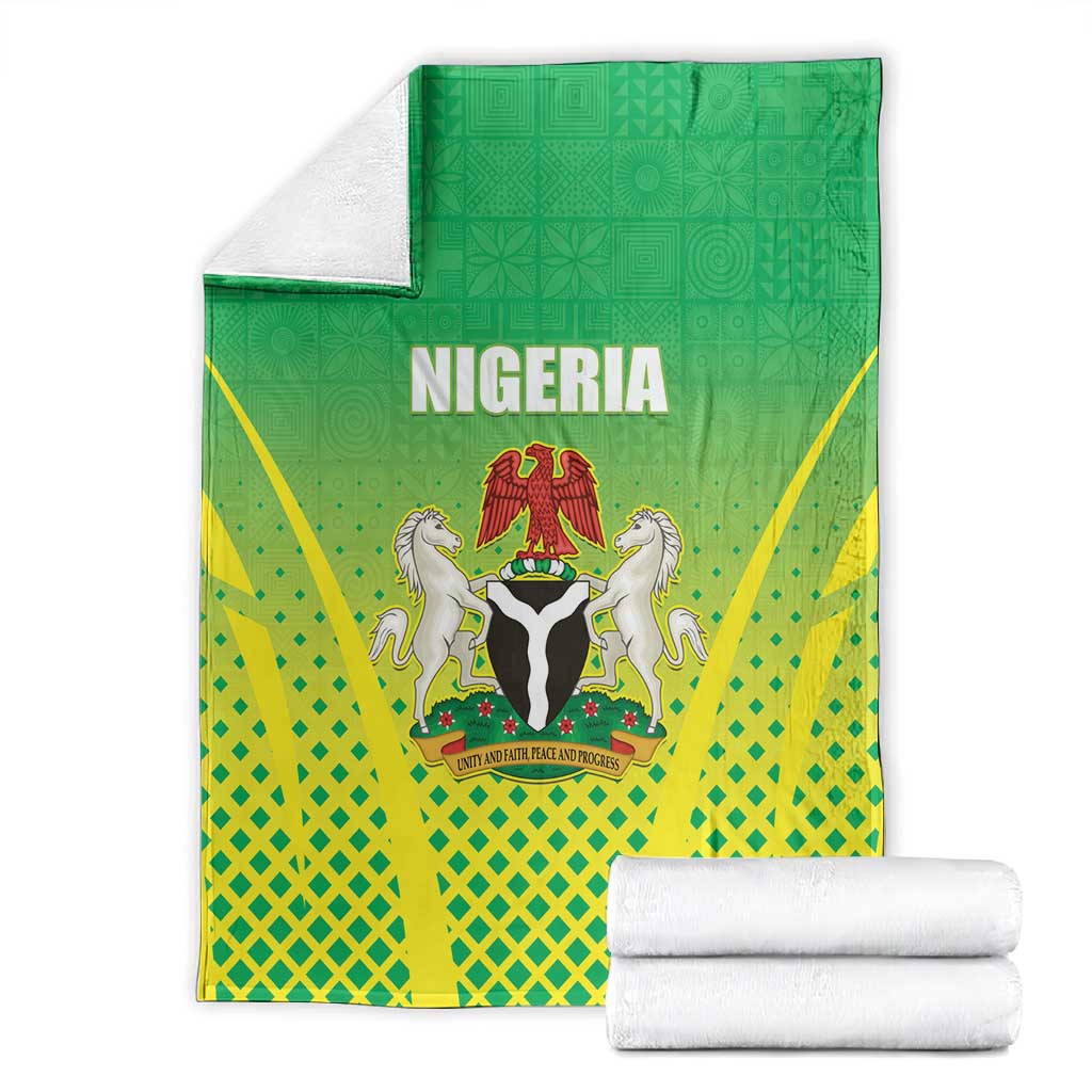 Nigeria Cricket Blanket Go Yellow Greens - African Pride