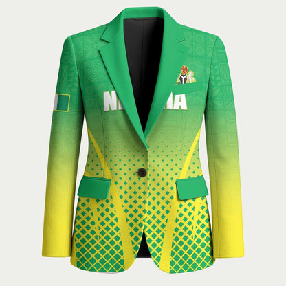 Custom Nigeria Cricket Blazer Come On Yellow Greens