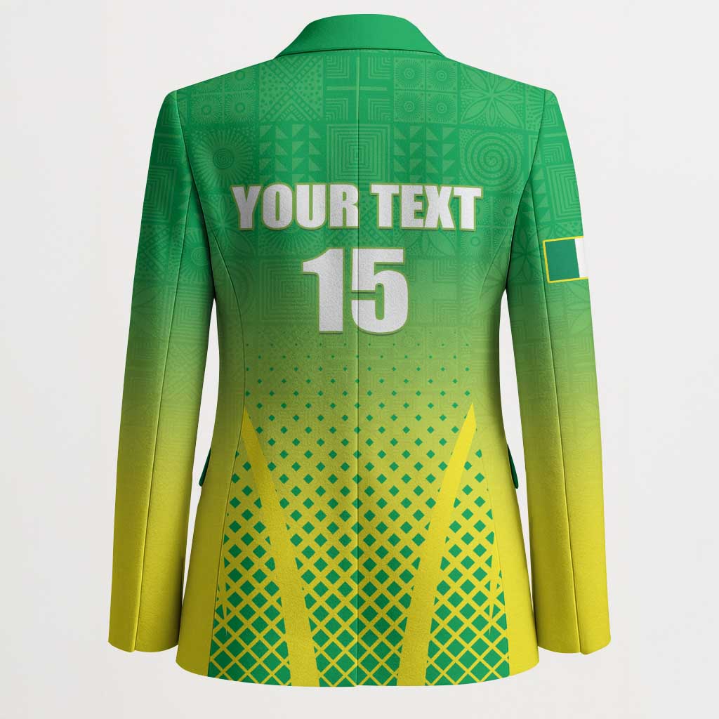 Custom Nigeria Cricket Blazer Come On Yellow Greens