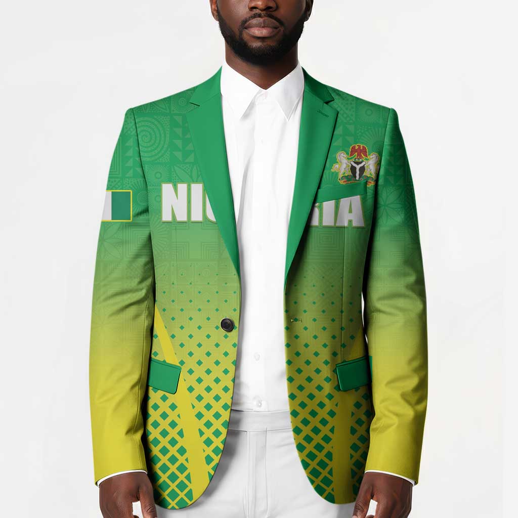 Custom Nigeria Cricket Blazer Come On Yellow Greens