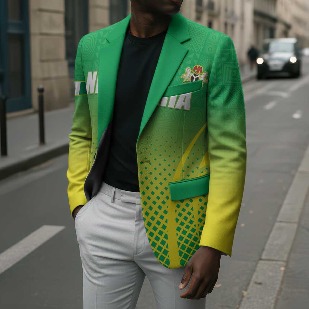 Custom Nigeria Cricket Blazer Come On Yellow Greens