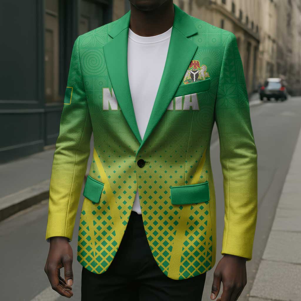 Custom Nigeria Cricket Blazer Come On Yellow Greens