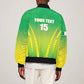 Custom Nigeria Cricket Bomber Jacket Go Yellow Greens - African Pride
