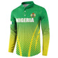 Custom Nigeria Cricket Button Sweatshirt Come On Yellow Greens