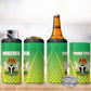 Custom Nigeria Cricket 4 in 1 Can Cooler Tumbler Go Yellow Greens - African Pride