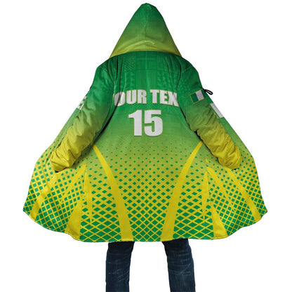 Custom Nigeria Cricket Cloak Come On Yellow Greens