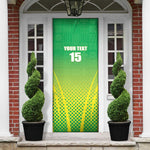 Custom Nigeria Cricket Door Cover Come On Yellow Greens