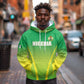 Custom Nigeria Cricket Hoodie Go Yellow Greens - African Pride