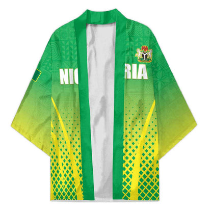 Custom Nigeria Cricket Kimono Come On Yellow Greens