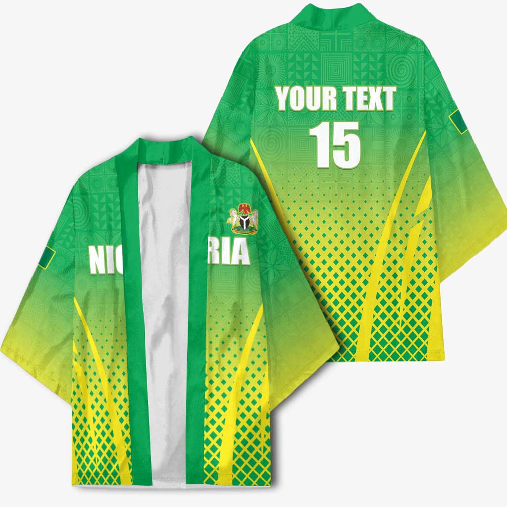 Custom Nigeria Cricket Kimono Come On Yellow Greens