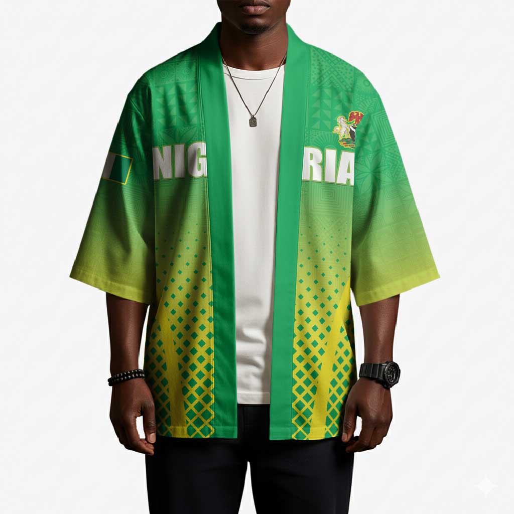 Custom Nigeria Cricket Kimono Come On Yellow Greens