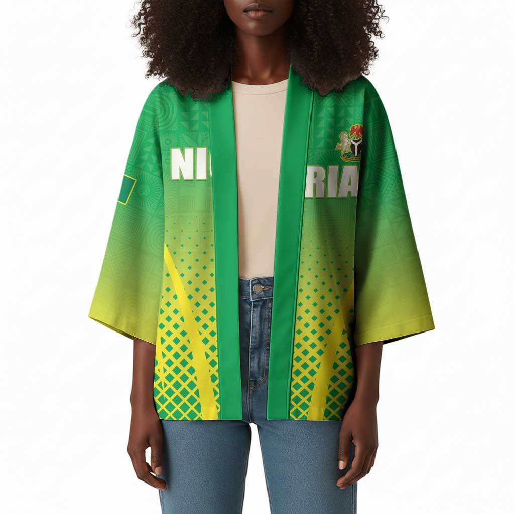 Custom Nigeria Cricket Kimono Come On Yellow Greens