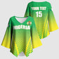Custom Nigeria Cricket Kimono Sleeve Blouse Come On Yellow Greens