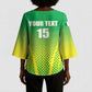 Custom Nigeria Cricket Kimono Sleeve Blouse Come On Yellow Greens