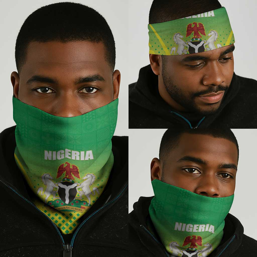 Nigeria Cricket Neck Gaiter Go Yellow Greens LT15