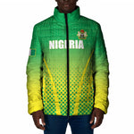 Custom Nigeria Cricket Padded Jacket Come On Yellow Greens