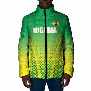 Custom Nigeria Cricket Padded Jacket Come On Yellow Greens