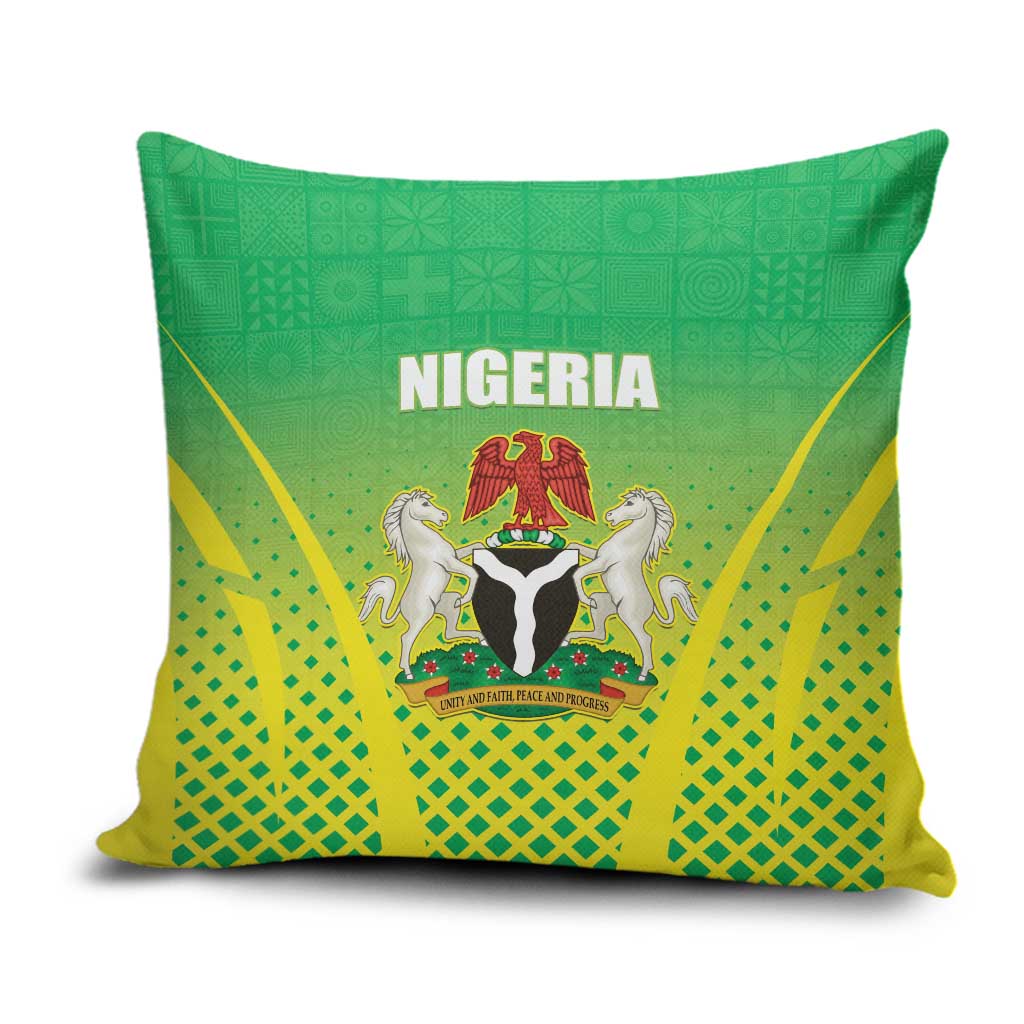 Nigeria Cricket Pillow Cover Come On Yellow Greens