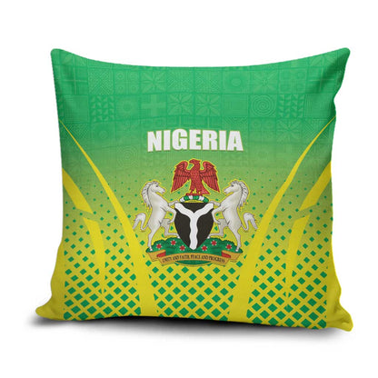 Nigeria Cricket Pillow Cover Come On Yellow Greens
