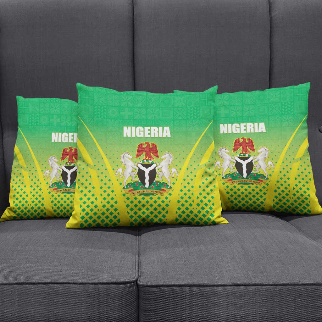 Nigeria Cricket Pillow Cover Come On Yellow Greens
