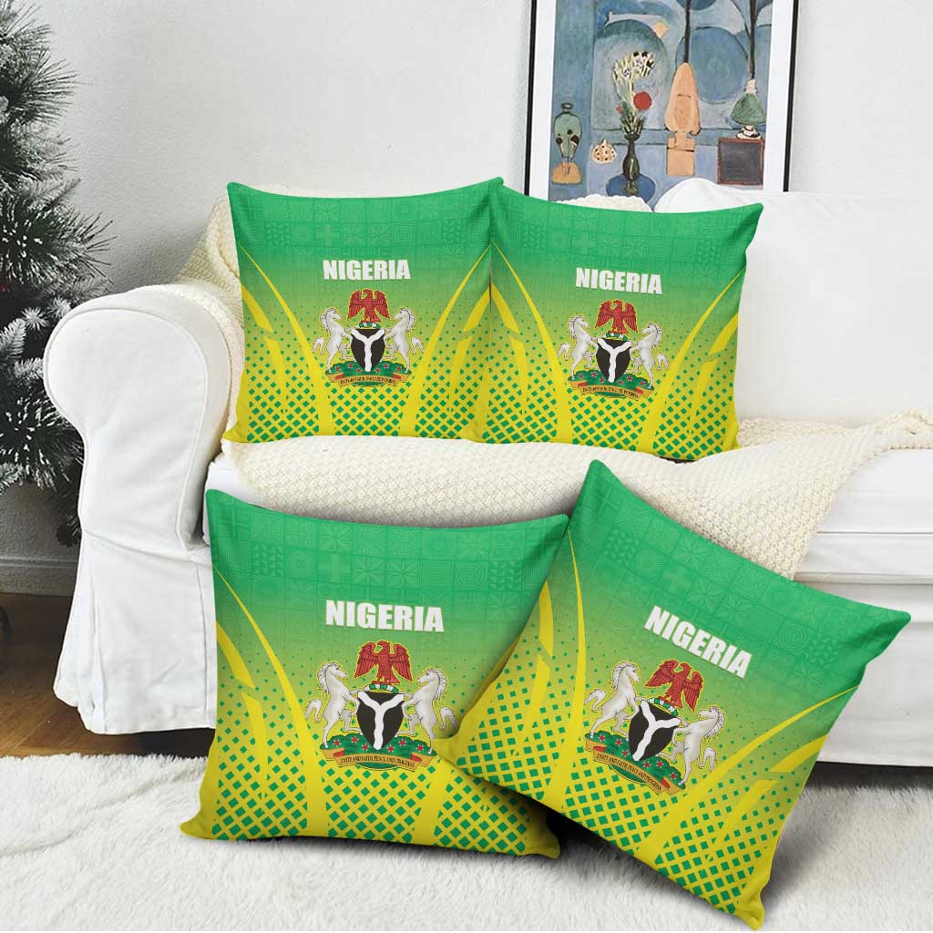 Nigeria Cricket Pillow Cover Come On Yellow Greens