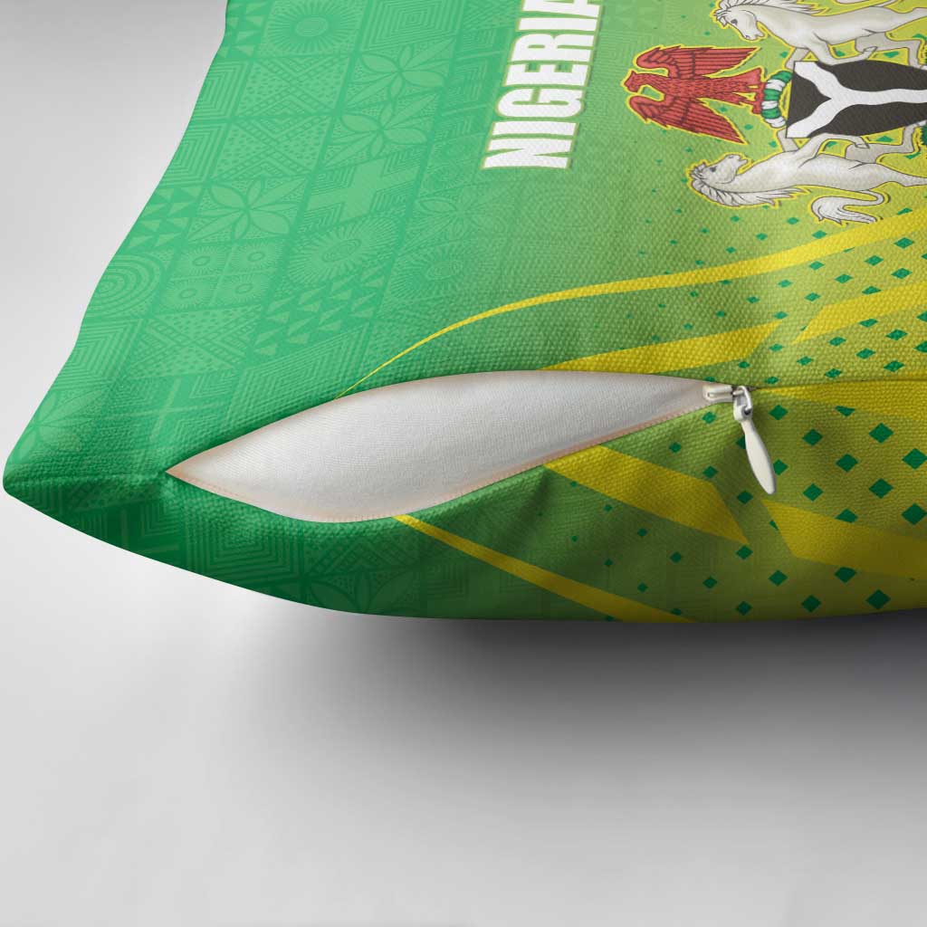 Nigeria Cricket Pillow Cover Come On Yellow Greens