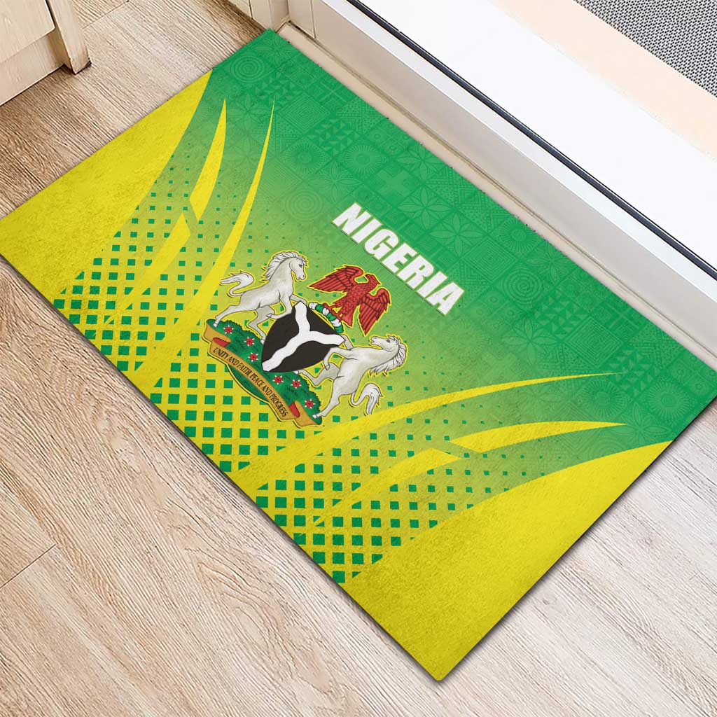 Nigeria Cricket Rubber Doormat Go Yellow Greens - African Pride