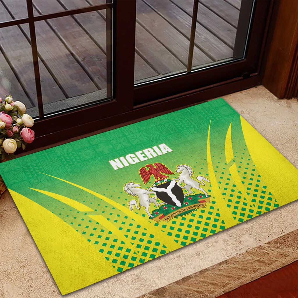 Nigeria Cricket Rubber Doormat Go Yellow Greens - African Pride
