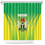Nigeria Cricket Shower Curtain Go Yellow Greens - African Pride