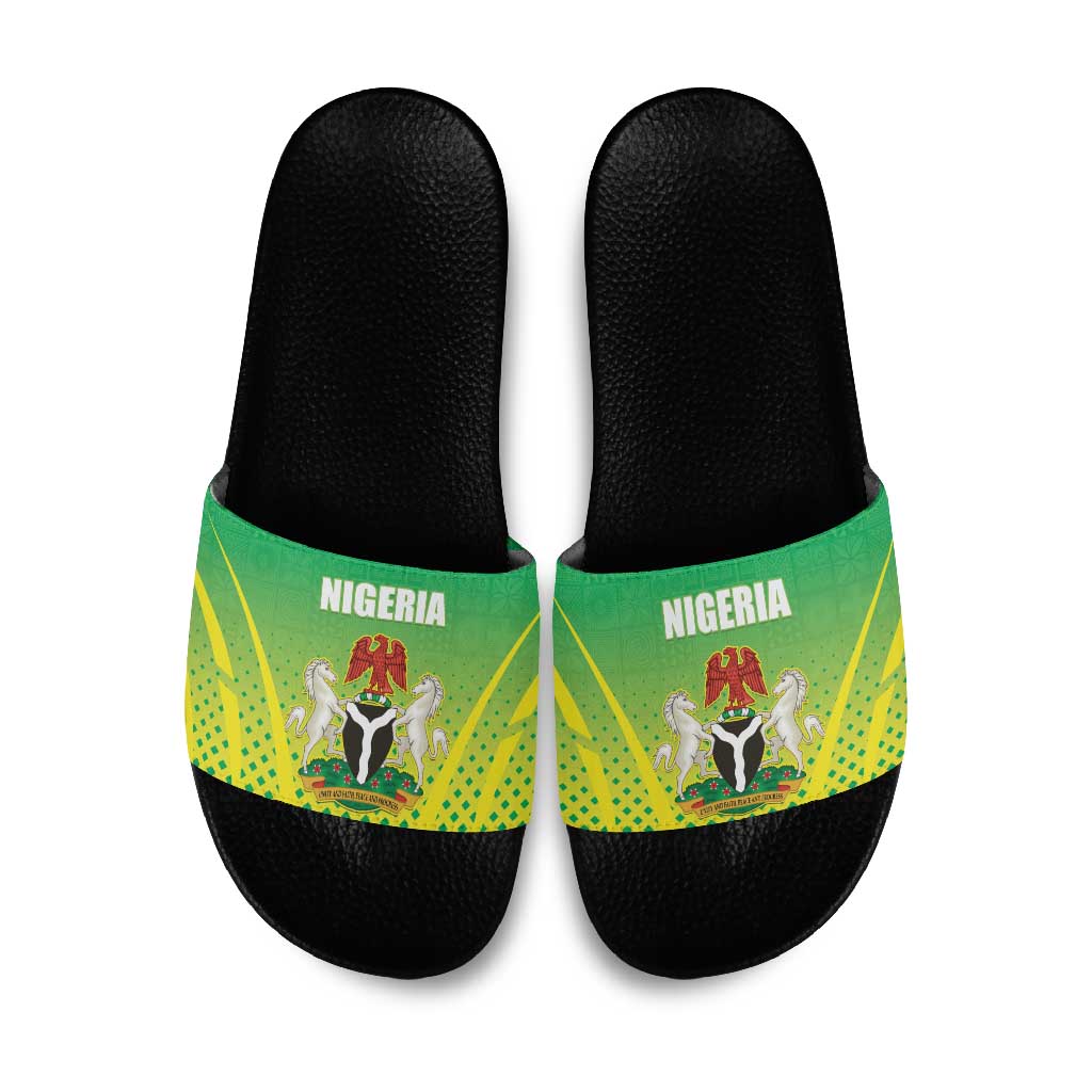 Nigeria Cricket Slide Sandals Come On Yellow Greens