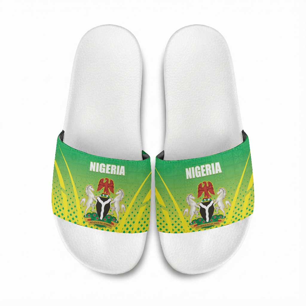 Nigeria Cricket Slide Sandals Come On Yellow Greens