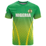 Custom Nigeria Cricket T shirt Go Yellow Greens - African Pride