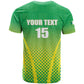Custom Nigeria Cricket T shirt Go Yellow Greens - African Pride