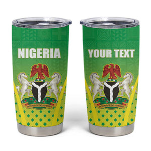 Custom Nigeria Cricket Tumbler Cup Go Yellow Greens - African Pride